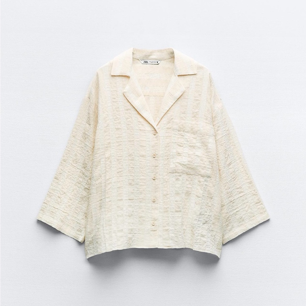 Cream Button-Up Shirt